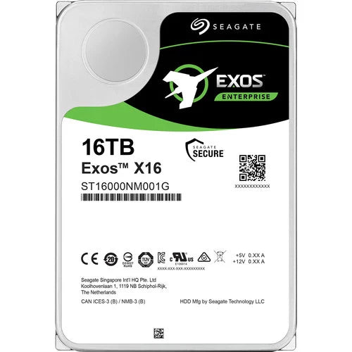 SEAGATE ST16000NM001G Exos X16 16tb SATA 6Gb/s 3.5inch hard drive | USED