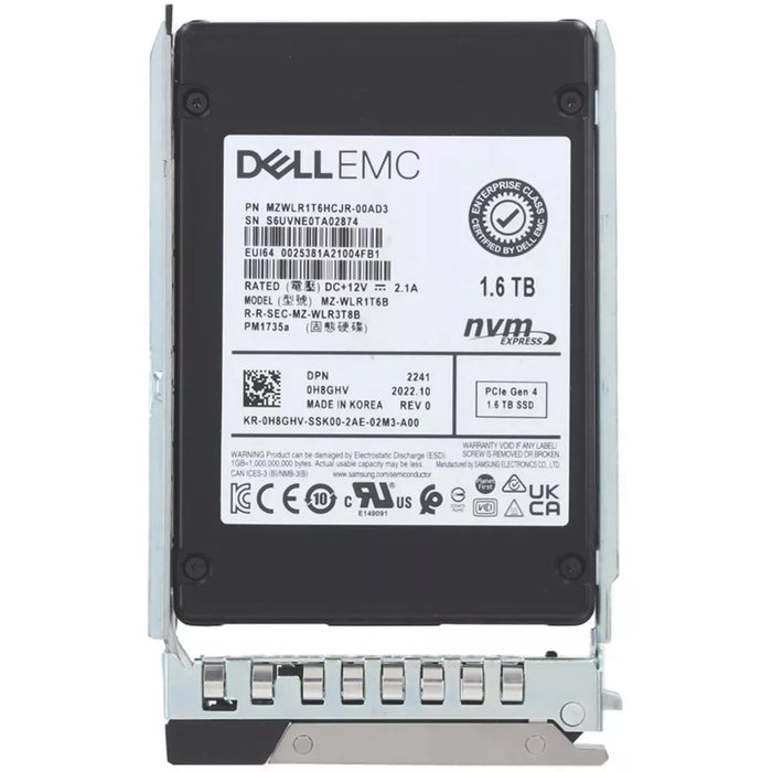 Dell H8GHV 1.6TB Gen 4 NVMe U.2 SSD | USED