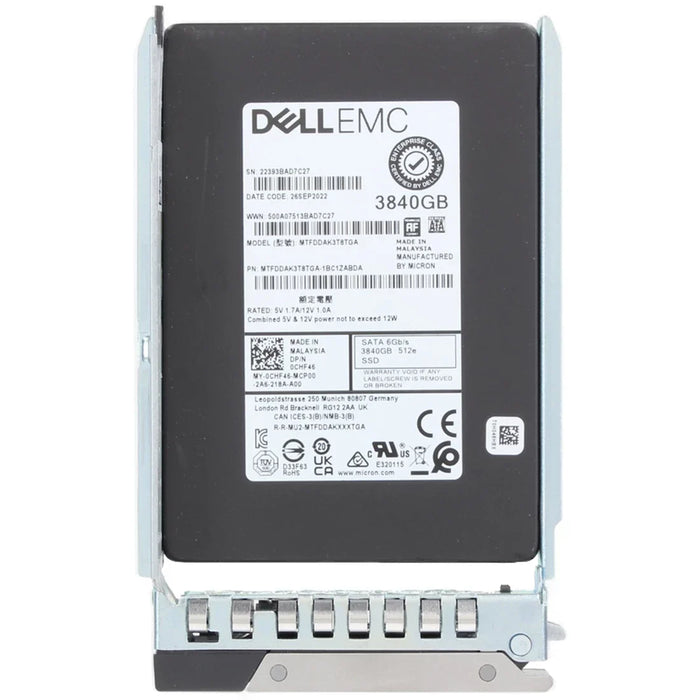 Dell CHF46 3.84Tb SATA-6Gbps 2.5Inch Read Intensive 1DWPD Hot Plug SSD | BRAND NEW