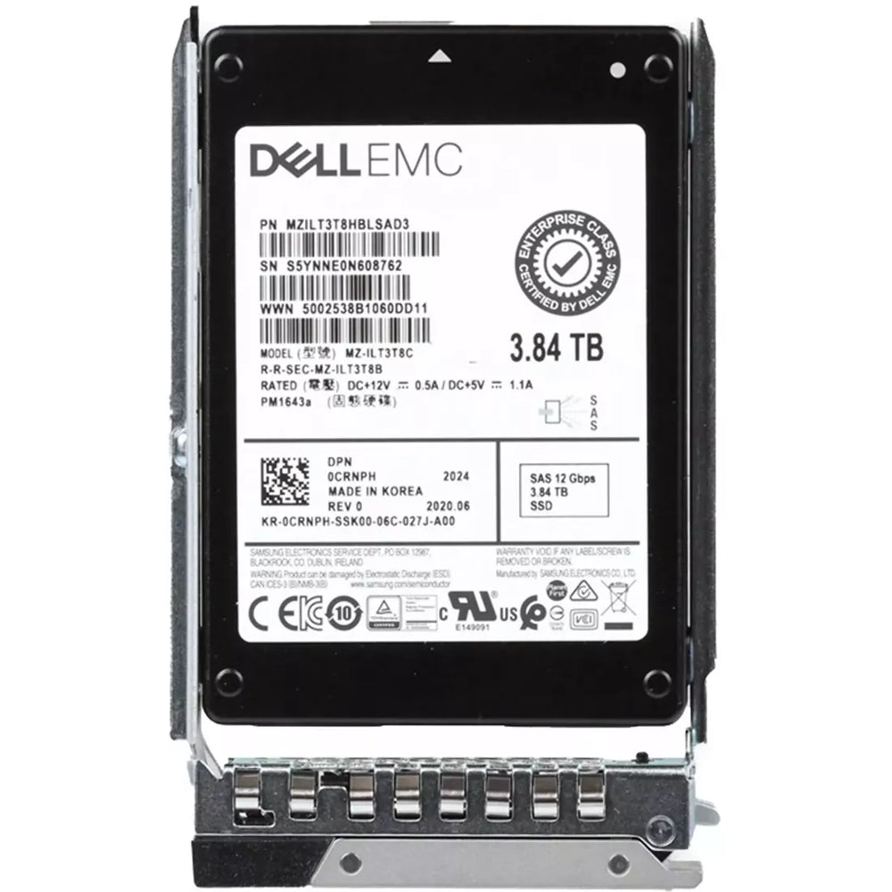 Dell CRNPH 3.84TB SAS-12Gbps Read Intensive Tlc 2.5Inch SSD New | BRAND NEW