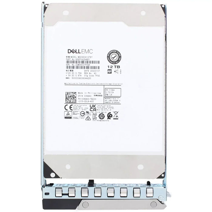 Dell 0N96X 12TB SAS-12Gbps 7.2K 512e 3.5inch Hot Plug Hard Drive with 14G Tray | USED