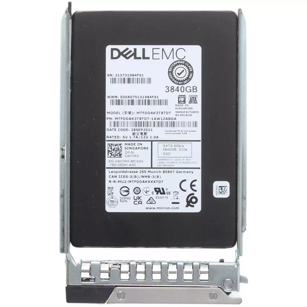Dell 4H1RX 3.84Tb SATA-6Gbps 2.5Inch Mixed Use 3DWPD Hot Plug SSD | USED