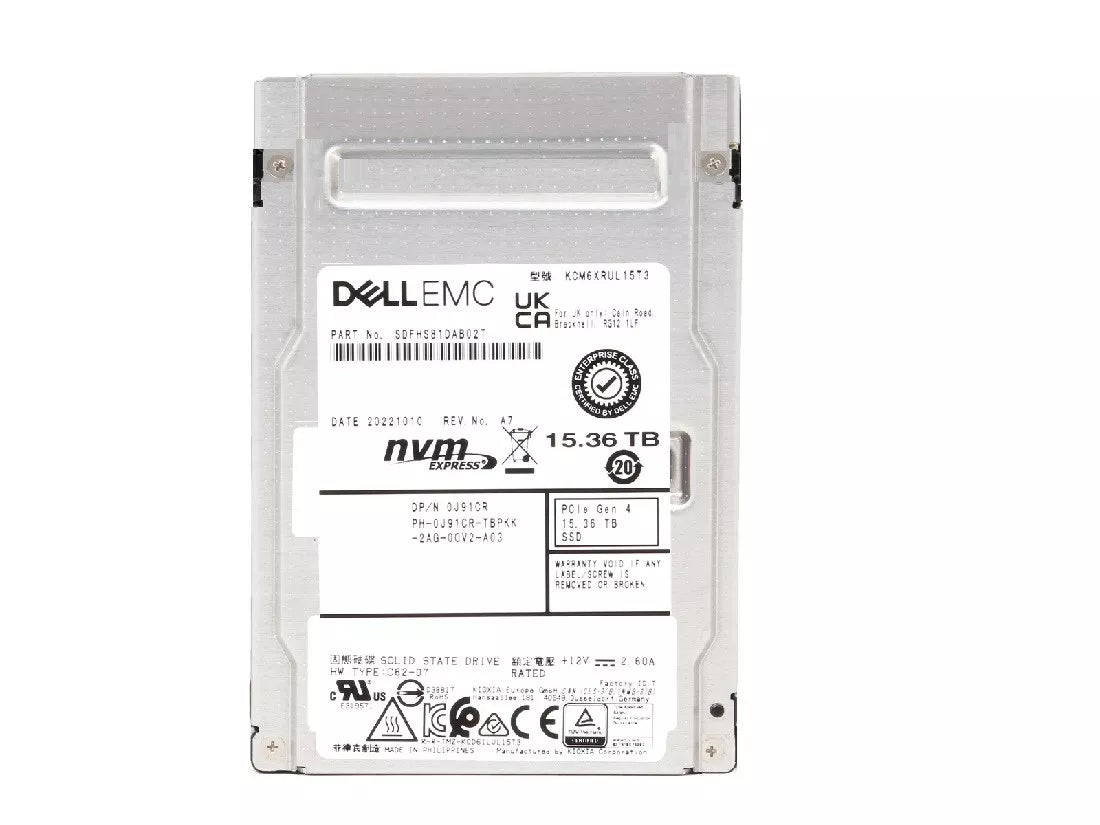 Kioxia CM6-R SDFUS81DAB02T SSD 15.36 TB Pci Express 4.0 X4 (NVMe) DELL OEM | USED