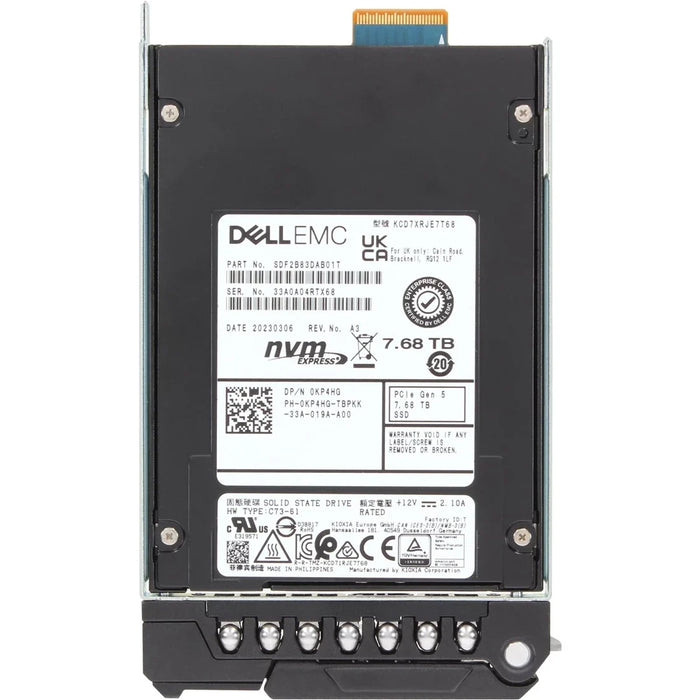 Dell KP4HG 7.68TB BICS Flash TLC PCIe 5.0 NVMe E3.S Read Intensive SSD | USED