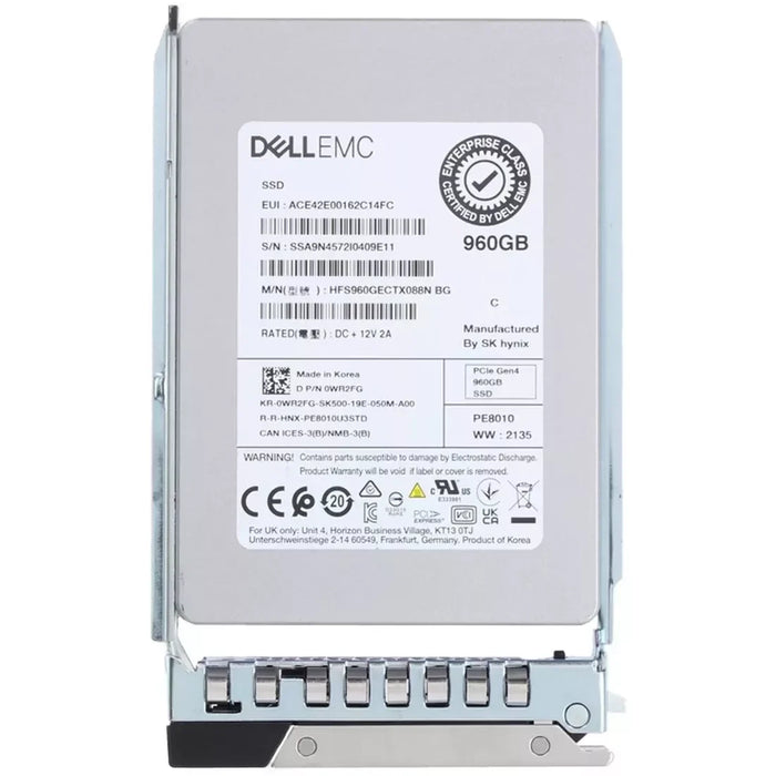 Dell WR2FG 960GB NVMe PCIe Gen 4 2.5inch U.2 Read-Intensive Tlc SSD New | BRAND NEW