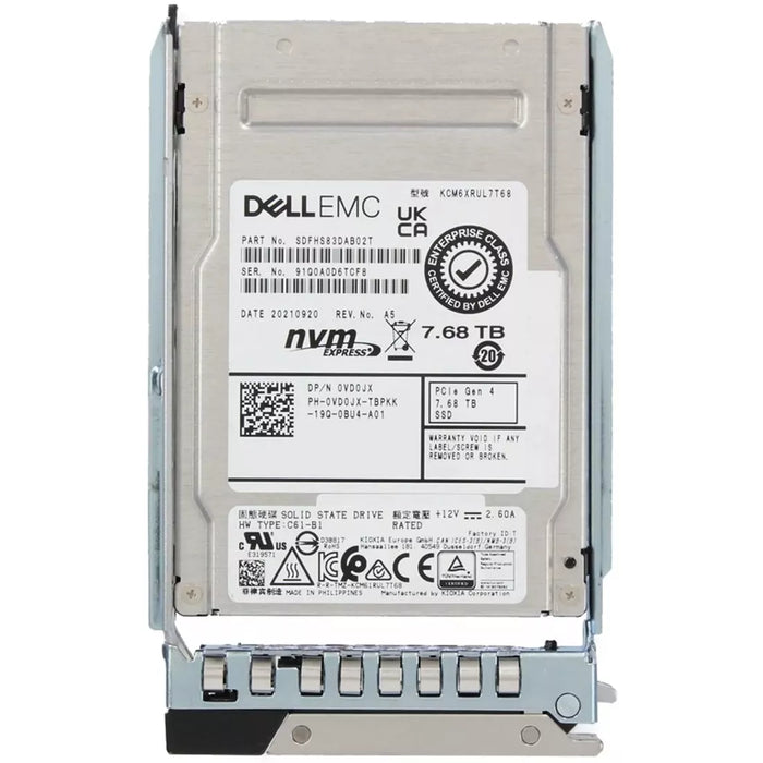 Dell VD0JX 7.68TB PCIe Gen4 NVMe Read Intensive TLC 2.5inch U.2 SSD | BRAND NEW