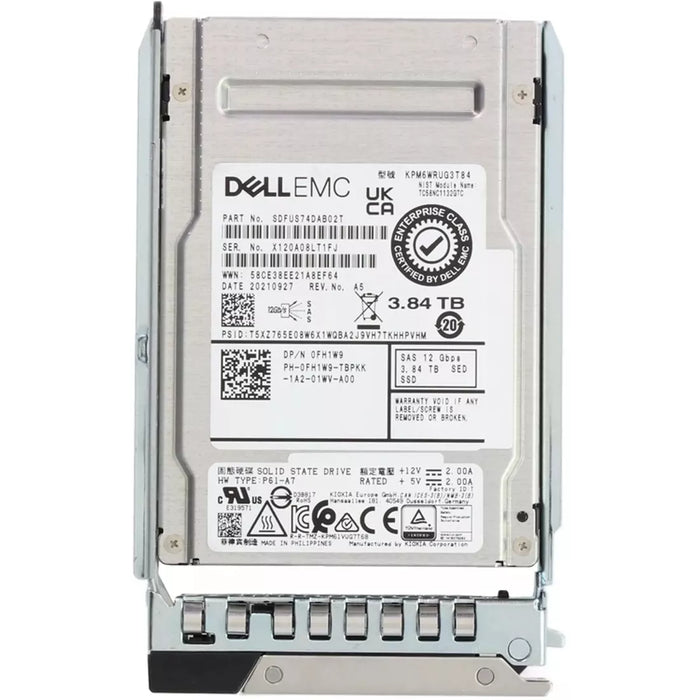 Dell FH1W9 3.84TB SAS-12Gbps SED Read-Intensive 1DWPD 2.5Inch Hot-Plug SSD | USED