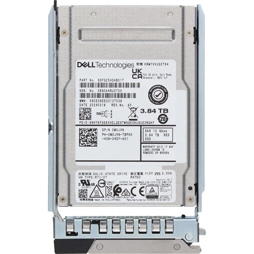 Dell M0JVN 3.84TB SAS-12Gbps SED Mixed Use 3DWPD 2.5inch Hot-Plug SSD | USED