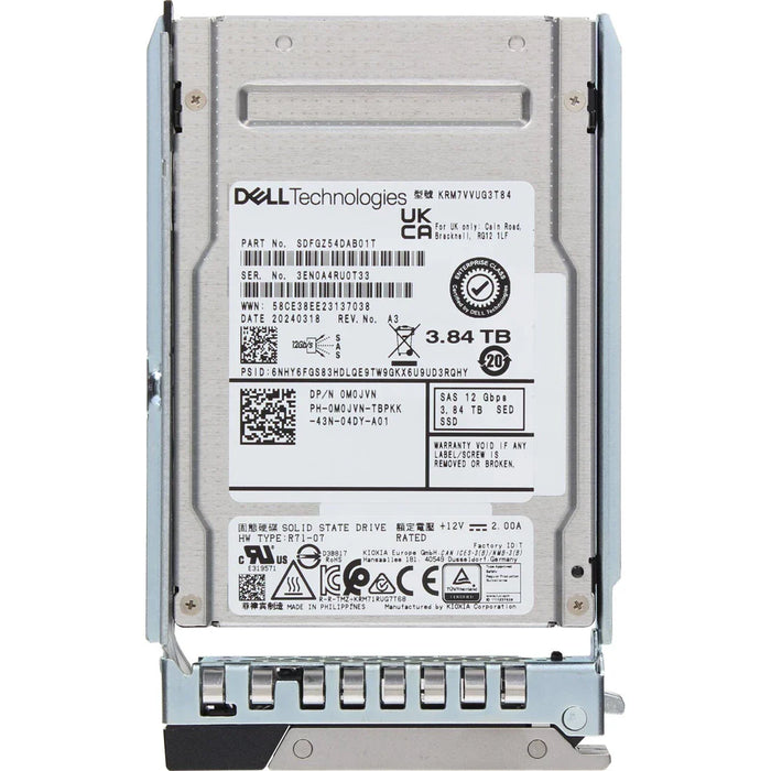 Dell M0JVN 3.84TB SAS-12Gbps SED Mixed Use 3DWPD 2.5inch Hot-Plug SSD | USED