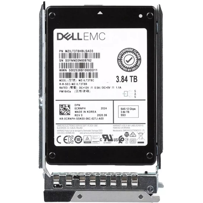 Dell 0CRNPH 3.84TB SAS-12Gbps Read Intensive Tlc 2.5Inch SSD New | BRAND NEW