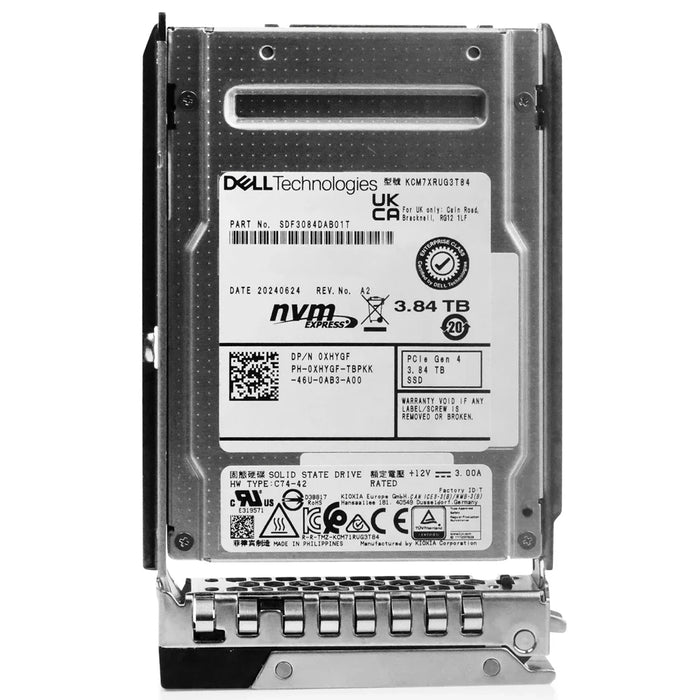 XHYGF Dell 3.84TB PCIe 4.0 NVMe 2.5 Enterprise SSD | USED