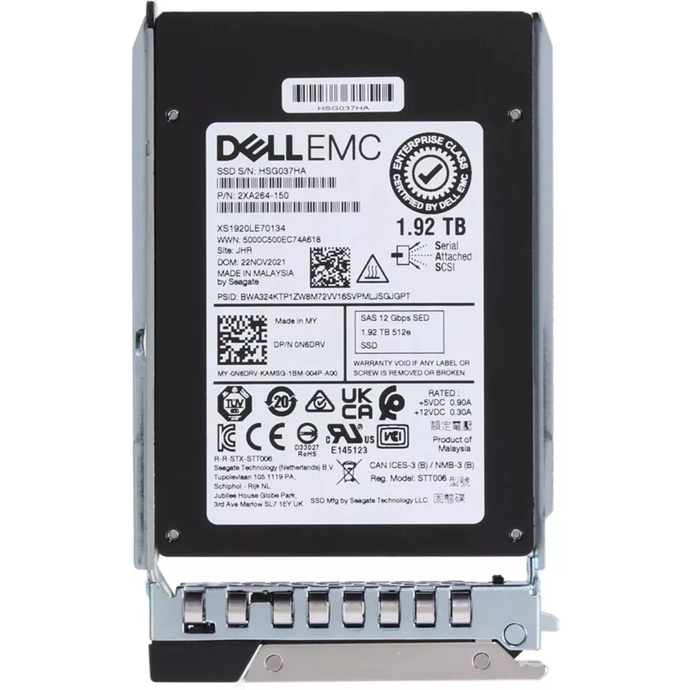 Dell N6DRV 1.92TB SED Mixed Use 3DWPD SAS-12Gbps 2.5Inch Hot-Plug SSD | USED