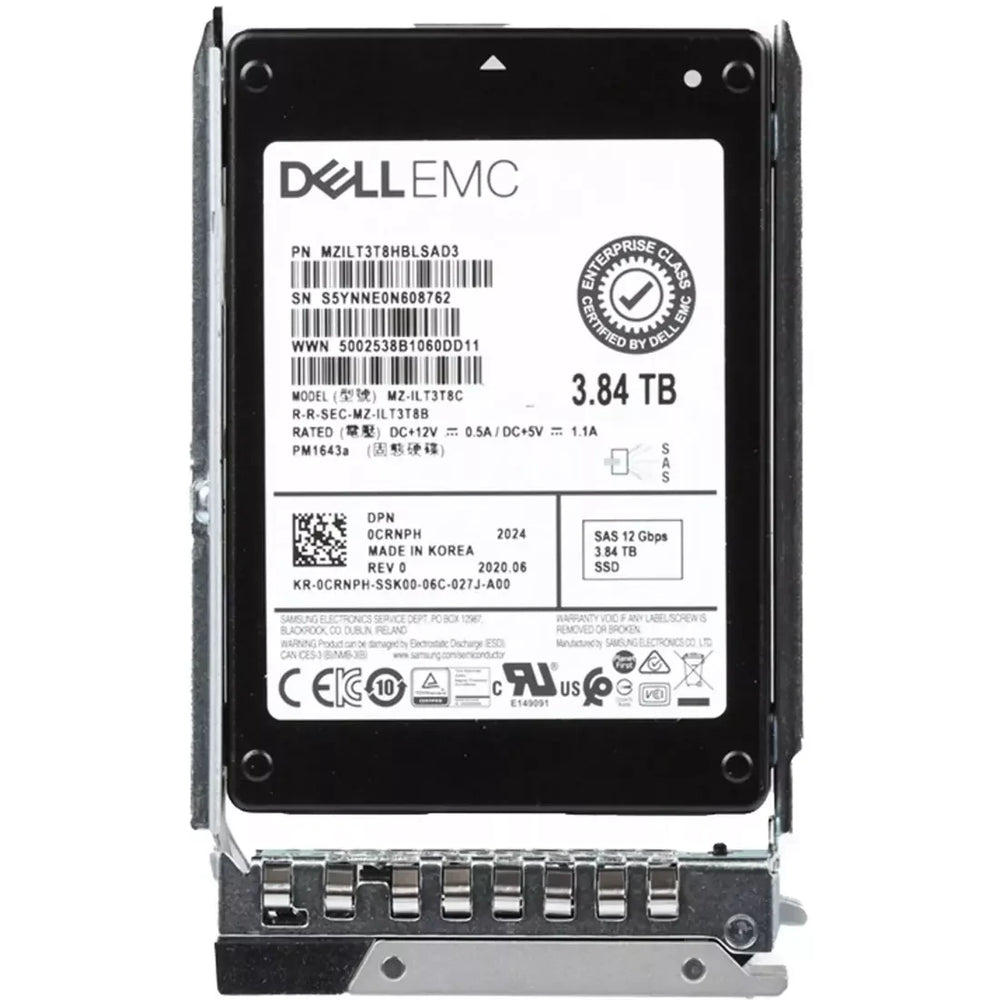 Dell 0CRNPH 3.84TB SAS-12Gbps Read Intensive Tlc 2.5Inch SSD | USED
