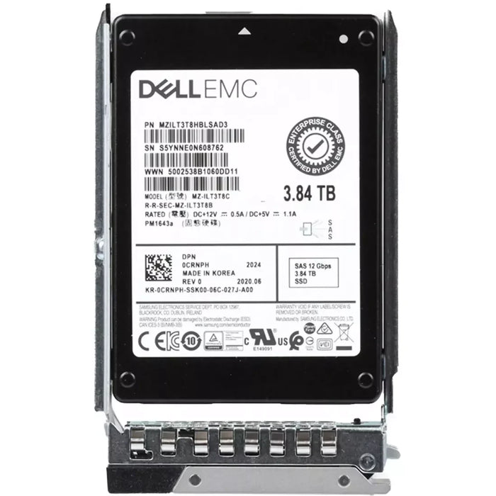 Dell 0CRNPH 3.84TB SAS-12Gbps Read Intensive Tlc 2.5Inch SSD | USED