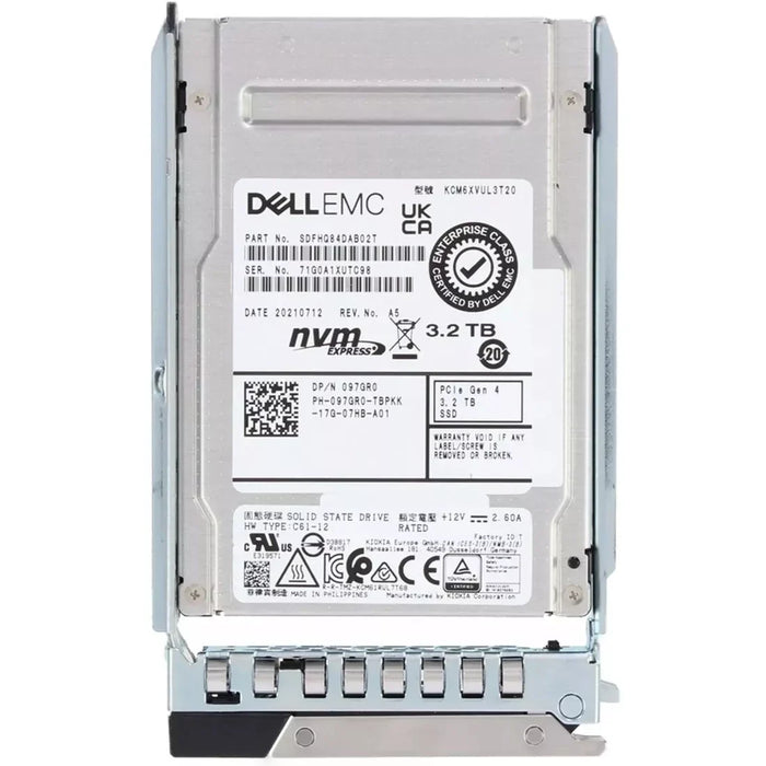 Dell 97GR0 3.2TB PCIe Gen4 NVMe U.2 Mixed Use TLC SSD | USED