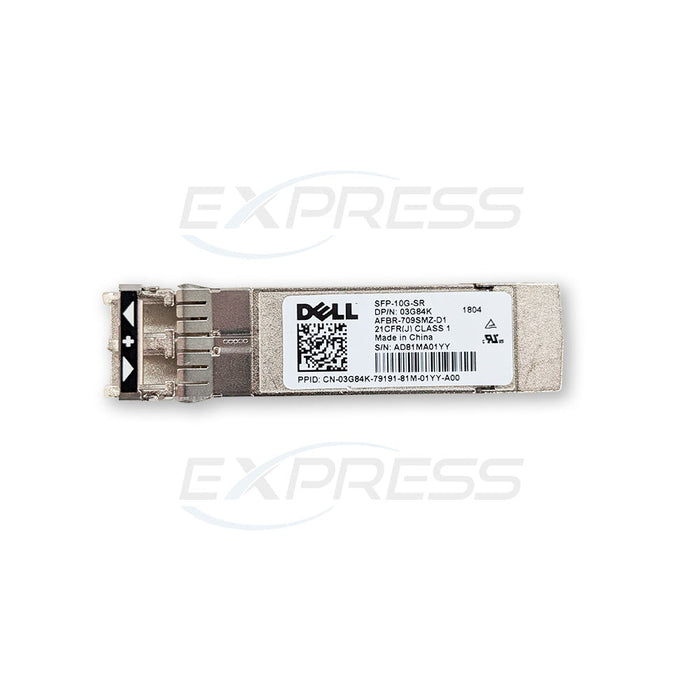 3G84K - Short Range 10Gbps SFP+ Dell Transceiver (SFP-10G-SR)