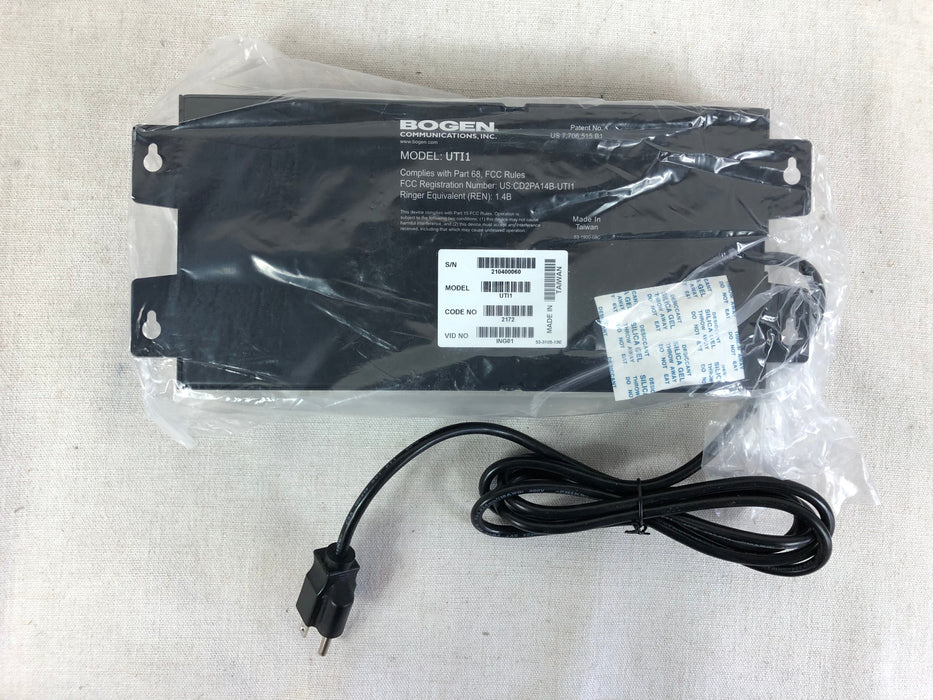Bogen UTI1 Single Zone Paging Controller Universal Telephone Inferface| Open box