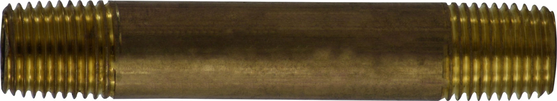 40020 | 1/4 X CLOSE RED BRASS NIPPLE | Midland Metal Mfg.