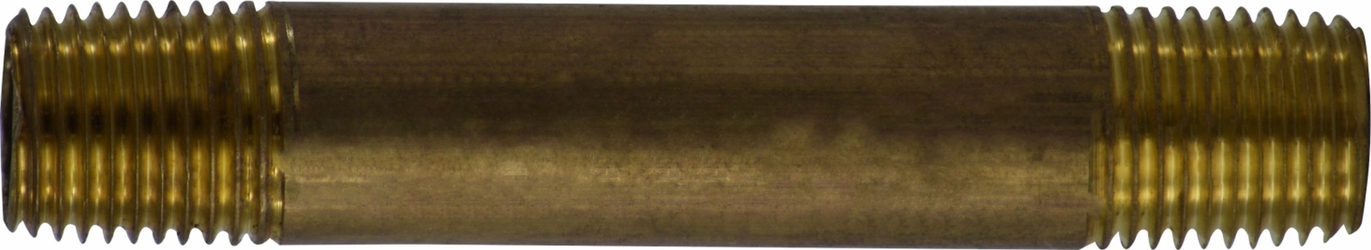 40020 | 1/4 X CLOSE RED BRASS NIPPLE | Midland Metal Mfg.