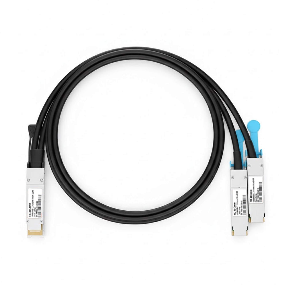 NSComm NVIDIA/Mellanox Compatible 400G QSFP-DD to 2 x 200G QSFP56 Ethernet Active Direct Attach Copper Cable up to 5m(16ft)