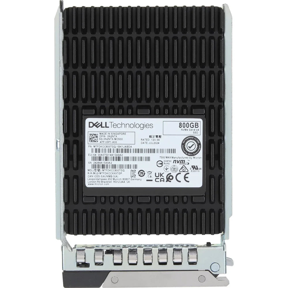 Dell N2NTX 800GB PCIe Gen4 NVMe Mixed Use TLC 2.5Inch U.2 SSD | USED