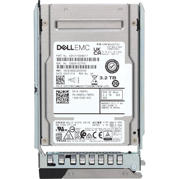 Dell RGP9J 3.2Tb SED SAS-24Gbps Mixed-Use 3DWPD 2.5Inch SSD | USED