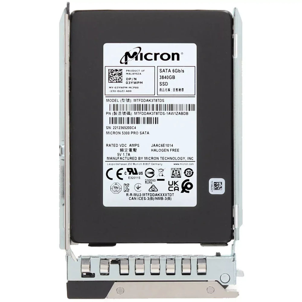 Dell 3YWPM 3.84Tb SATA-6Gbps 2.5Inch Read-Intensive 1DWPD Hot Plug SSD | USED