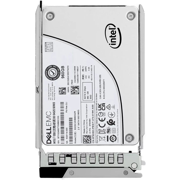 Dell F6H8H 960GB SATA-6Gbps Read-Intensive 1DWPD 2.5in Hot-Plug SSD Ref | USED