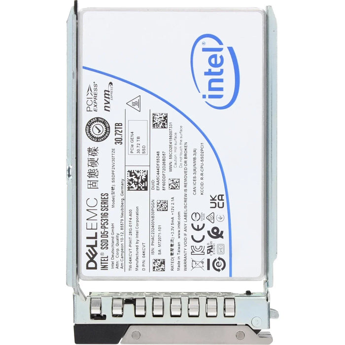 Dell 4KCVT 30.72TB QLC PCIe Gen4.0 x4 NVMe U.2 SFF SSD | USED