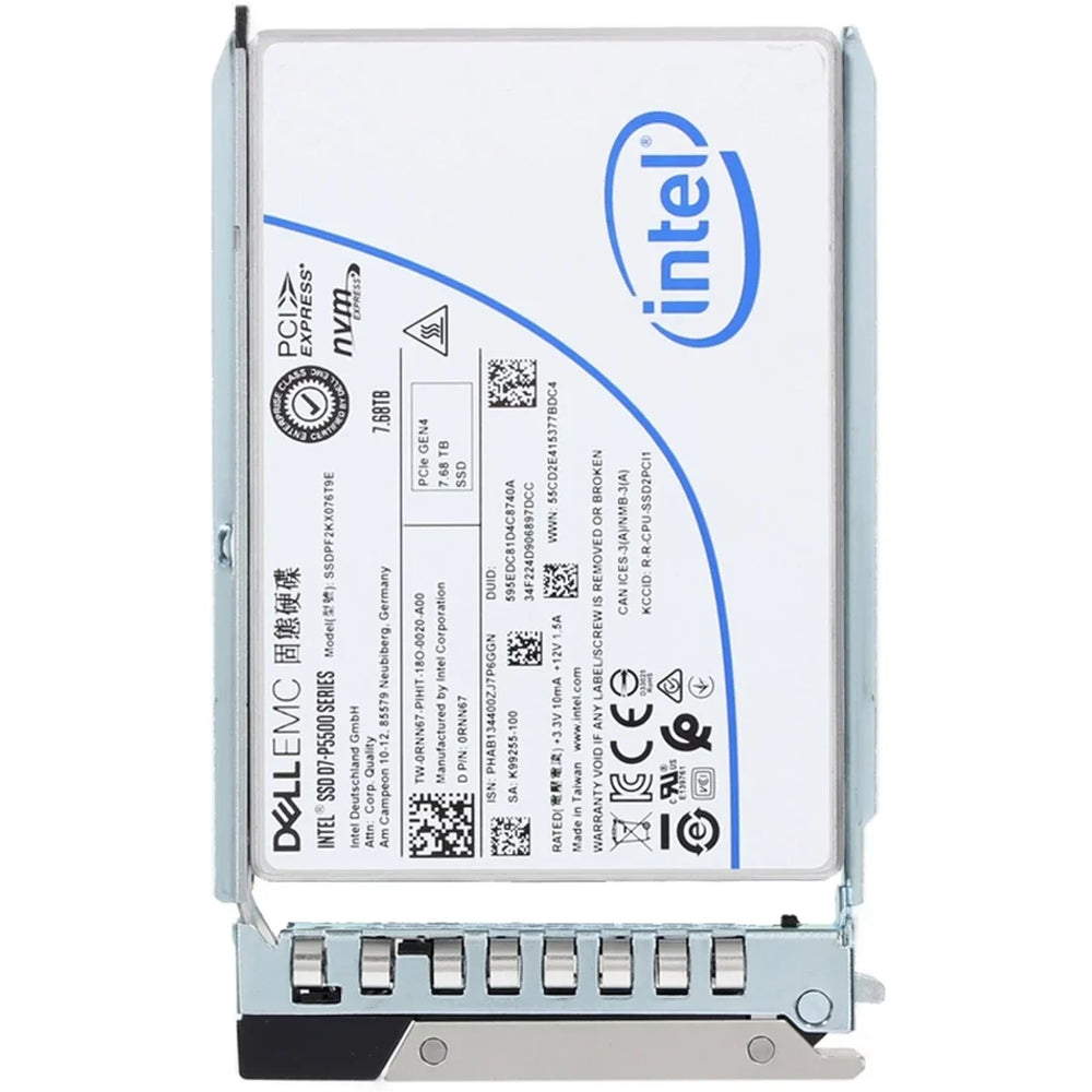 Dell RNN67 7.68TB PCIe Gen4 NVMe U.2 2.5Inch Read Intensive TLC SSD | USED