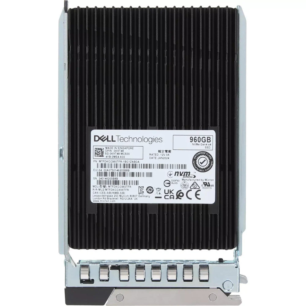 Dell KXT48 960GB DC NVMe RI Solid State Drive U.2 Gen4 with Carrier | USED