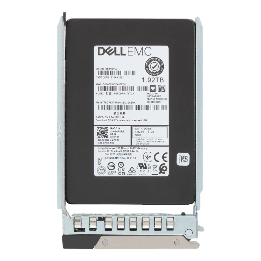 Dell KXNX5 1.92TB SATA-6Gbps Read Intensive 1DWPD 2.5-Inch Hot Plug SSD | USED