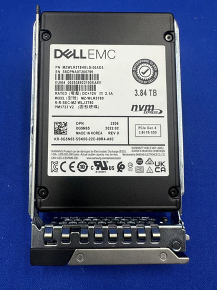 Dell G5N65 3.84TB NVMe Read Intensive U.2 SFF Solid State Drive | USED