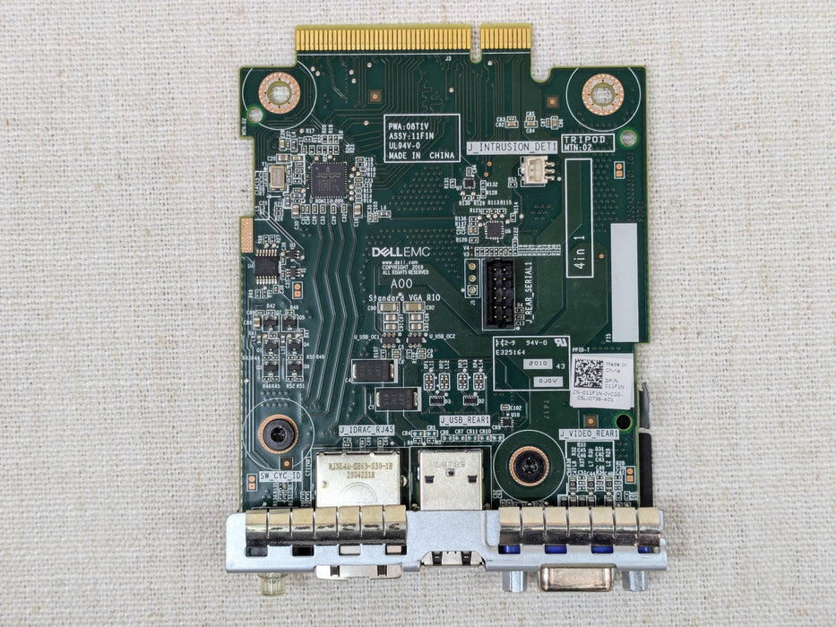 Dell 11F1N PowerEdge R6525 Rear IO Card VGA, 2x USB, iDRAC