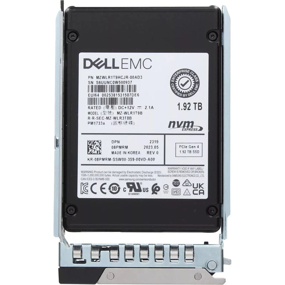 Dell 8PMRM 1.92TB PCIe Gen4 NVMe Read Intensive TLC 2.5Inch SSD Ref | USED