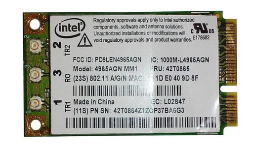 42T0865 - IBM Lenovo Wi-Fi Link 4965AGN 802.11n Wireless Card for ThinkPad T61