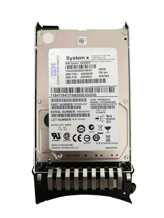 IBM 42D0638 300GB 10K RPM SAS 6Gb/s 2.5" Hot-Swap Hard Drive