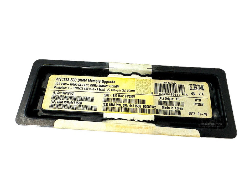 44T1568 I IBM 1GB DDR3 SDRAM DIMM PC3-10600 Unbuffered Memory Module 44T1572