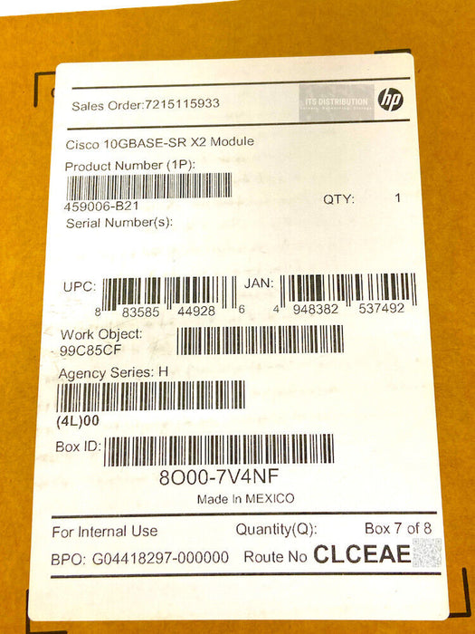 459006-B21 I New Sealed HP Cisco 10GBase-SR X2 Module 1 x 10GBase-SR