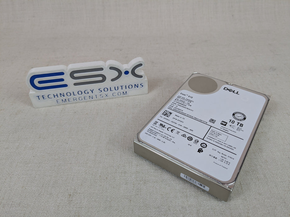Dell YF87J 10TB 7.2k 12Gb/s 3.5” SAS 512e Hard Drive ST10000NM0256