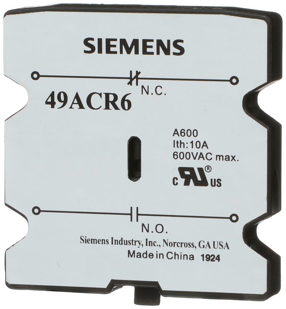 49ACR6 | Aux Switch DP | 1NO&1NC | 30-60amp | Siemens Electrical