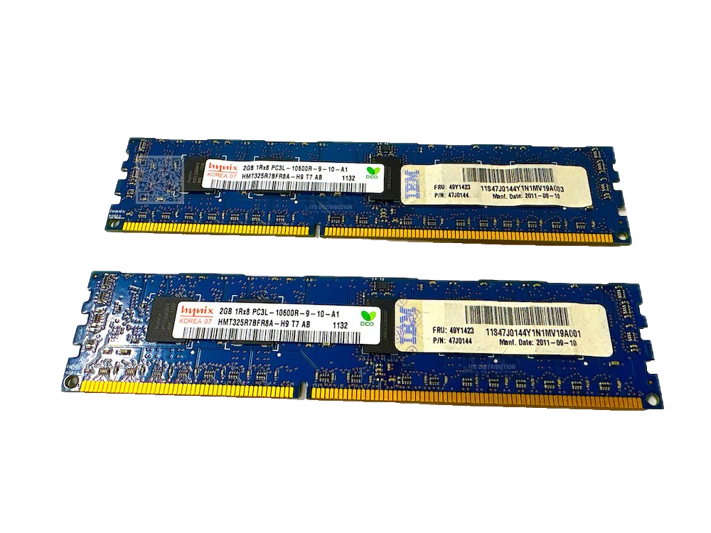 49Y1405 I IBM 1x2GB ECC SDRAM DIMM PC3L-10600 Registered Memory Module 49Y1423