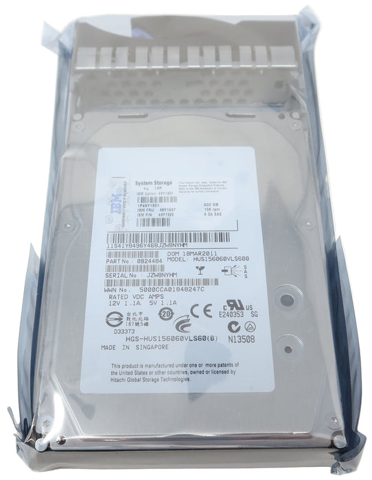 49Y1937 49Y1901 49Y1928 IBM 600GB 15K RPM 6Gb/s 3.5" SAS Hard Drive
