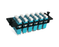 FHD Fiber Adapter Panel, 24 Fibers OM4 MultiMode, 12x LC UPC Duplex (Aqua) Adapter, Ceramic Sleeve