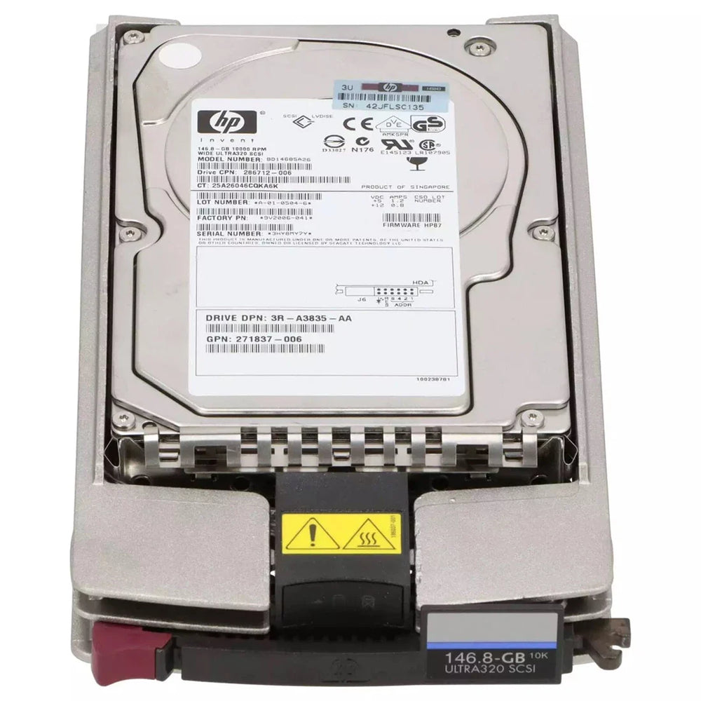 HP 289044-001 146GB 10k 80Pin 3.5Inch Ultra320 SCSI Hdd | USED