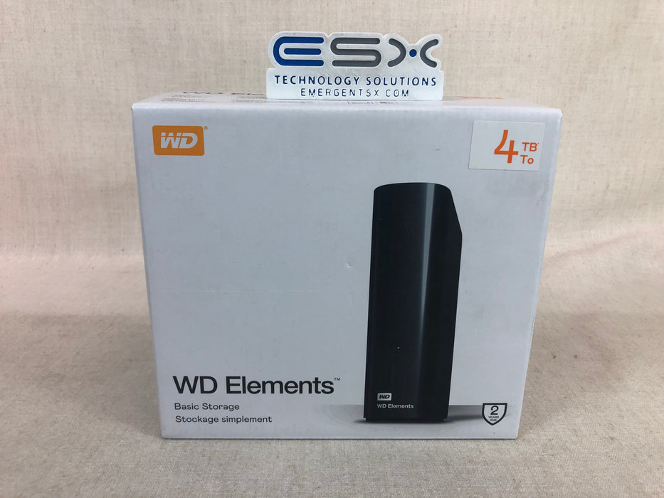New Sealed Western Digital Elements 4.0TB External HDD, WDBWLG0040HBK-NESN
