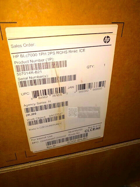 507014-B21 I BUNDLE HP Renew HP BLc7000 Enclosure + 8x BL460c 603718-B21 Blades