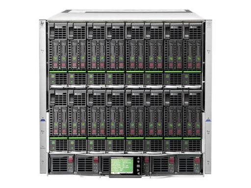 507015-b21 HP BladeSystem c7000 Enclosure, Single-Phase with 6 Power Supplies, 10 Fans with 16 ICE Licenses