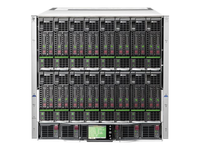 507015-b21 HP BladeSystem c7000 Enclosure, Single-Phase with 6 Power Supplies, 10 Fans with 16 ICE Licenses
