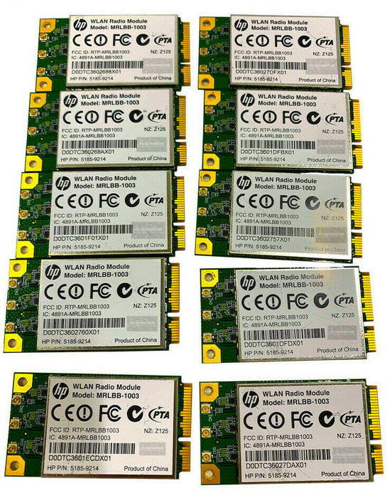 5185-9214 I LOT OF 10 HP MRLBB-1003 WLAN Radio Module Mini PCIe